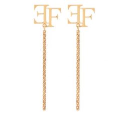 Kolczyki Elisabetta Franchi. Żółte kolczyki damskie Elisabetta Franchi, złote. Za 1,159.00 zł.