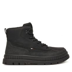 Trapery Bugatti. Czarne buty zimowe męskie Bugatti, bez zapięcia. Za 499.99 zł.