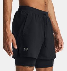 UNDER ARMOUR UA LAUNCH 5 2-IN-1 SHORT Spodenki treningowe męskie. Szare szorty sportowe męskie Under Armour, m, z materiału, do biegania. Za 219.00 zł.