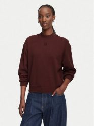HUGO Bluza Daxandria 50527463 Brązowy Regular Fit. Brązowe bluzy bez kaptura damskie Hugo, xl, z bawełny. Za 419.99 zł.