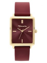 Tamaris Zegarek kwarcowy w kolorze złoto-bordowym rozmiar: onesize. Czerwone, analogowe zegarki damskie Tamaris, metalowe. Za 130.99 zł.