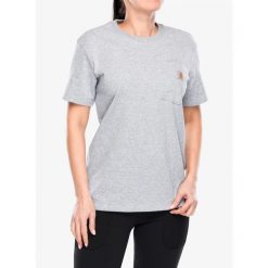 Koszulka bawełniana damska Carhartt Workwear Pocket S/S T-Shirt. Białe bluzki sportowe damskie Carhartt, s, bez wzorów, z bawełny, bez ramiączek. Za 93.99 zł.