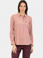 Koszulka Damska Fjallraven Övik Lite LS. Brązowe topy sportowe damskie Fjällräven, l, bez wzorów, z materiału, bez ramiączek. Za 449.00 zł.
