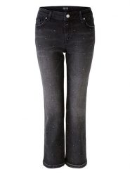 Oui Dżinsy - Slim fit - w kolorze antracytowym rozmiar: 36. Czarne jeansy damskie Oui, z podwyższonym stanem. Za 171.28 zł.