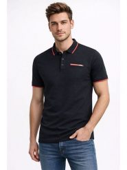 Geographical Norway Koszulka polo "Karem" w kolorze czarnym rozmiar: S. Czarne koszulki polo męskie Geographical Norway, s, bez wzorów, z bawełny, bez ramiączek. Za 78.66 zł.