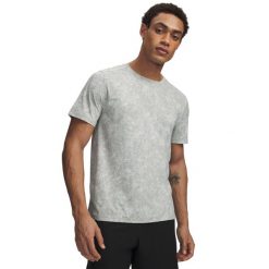 Męska koszulka Under Armour UA Velociti Pro Print SS. Szare t-shirty sportowe męskie Under Armour, m, z materiału, bez ramiączek, do biegania. Za 282.20 zł.
