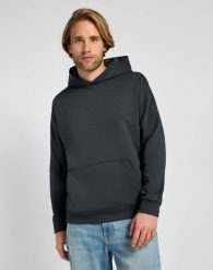 MĘSKA BLUZA Z KAPTUREM LEE CORE RELAXED HOODIE WASHED BLACK 112355528. Czarne bluzy z kapturem męskie Lee, m. Za 159.99 zł.