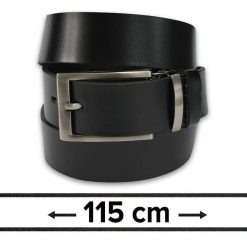 Pasek do Spodni, Czarny 115 cm, Skórzany, Elegancki, Męski, Możliwość Skrócenia -ZET. Czarne paski męskie Zet, bez wzorów, ze skóry, eleganckie. Za 89.00 zł.