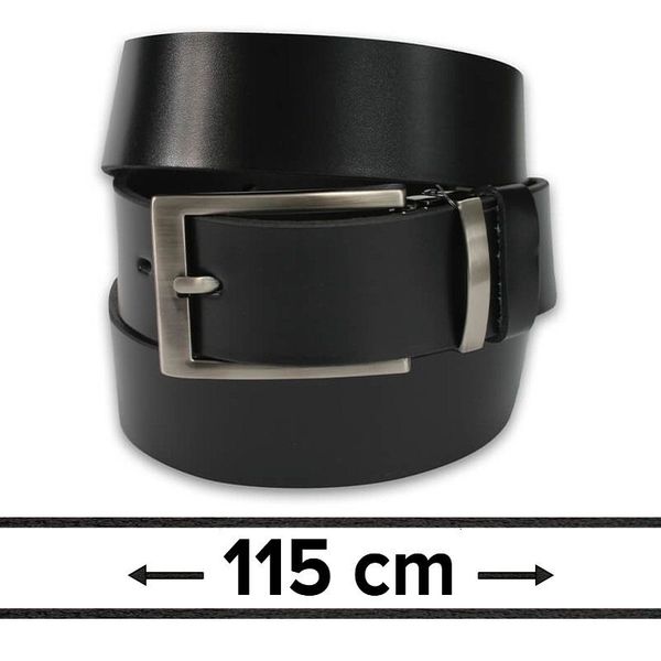 Pasek do Spodni, Czarny 115 cm, Skórzany, Elegancki, Męski, Możliwość Skrócenia -ZET. Czarne paski męskie Zet, bez wzorów, ze skóry, eleganckie. Za 89.00 zł.