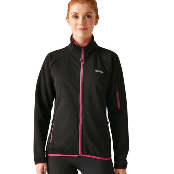 Bluza turystyczna polarowa damska Regatta Ravenhill. Czarne bluzy bez kaptura damskie Regatta, bez wzorów, z polaru, bez ramiączek, bez kaptura. Za 216.70 zł.