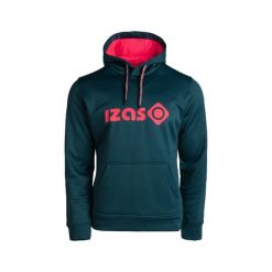 Bluza męska DUERO M V4 z regulowanym kapturem, logo i kieszenią kangurkową. Zielone bluzy z kapturem męskie IZAS, l, z dresówki. Za 182.57 zł.