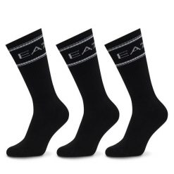 Skarpety długie EA7 Emporio Armani. Czarne skarpetki męskie EA7 Emporio Armani, bez wzorów. Za 159.99 zł.