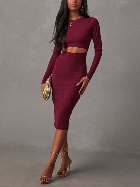 Milan Kiss Sukienka w kolorze bordowym rozmiar: L. Czerwone sukienki damskie Milan Kiss, na imprezę, l, bez wzorów, bez kołnierzyka, bez ramiączek, maxi. Za 100.04 zł.