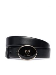 PINKO Pasek Damski Round Enamel H2,8 Belt 20252 PLT01 105478.A2QL Czarny. Czarne paski damskie Pinko, bez wzorów, ze skóry. Za 389.99 zł.