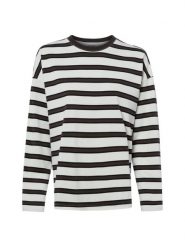 Noisy May Koszulka z długim rękawem Kobiety Bawełna biały|szary, S. Białe t-shirty damskie Noisy may, s, bez wzorów, z bawełny, bez kołnierzyka. Za 89.95 zł.