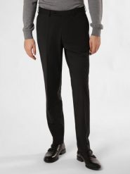 Finshley & Harding Spodnie - Carter Mężczyźni Regular Fit Wełna czarny, 26. Czarne spodnie wizytowe męskie Finshley & Harding, z wełny. Za 499.95 zł.