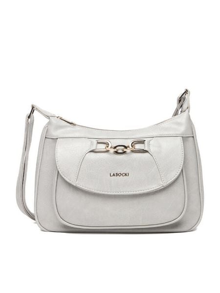 Lasocki Torebka CEO-LSK-L-016-09 Szary. Szare listonoszki damskie Lasocki, bez wzorów, z materiału, bez dodatków. Za 189.99 zł.