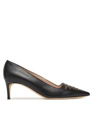Pollini Czółenka PA10145C0MPA200A Czarny. Czarne czółenka damskie Pollini, bez wzorów, ze skóry, bez obcasa. Za 1,279.00 zł.