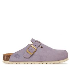 Klapki Dr. Brinkmann. Fioletowe klapki damskie Dr. Brinkmann, bez wzorów, bez obcasa. Za 299.99 zł.