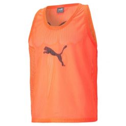 Koszulka Puma Bib. Brązowe bluzki sportowe damskie Puma, xs, z materiału, bez kołnierzyka, bez ramiączek. Za 34.90 zł.