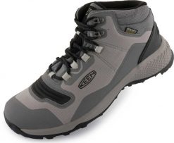 Męskie buty outdoorowe Keen Men Tempo Flex Mid WP Grey. Szare buty trekkingowe męskie 909, z gumy, bez zapięcia, na fitness i siłownię. Za 511.99 zł.