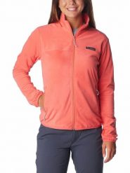 Columbia Kurtka polarowa "Ali Peak™" w kolorze czerwonym rozmiar: L. Czerwone kurtki damskie Columbia, l, bez wzorów, z polaru, bez kaptura. Za 105.38 zł.
