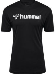 Koszulka Hummel Logo. Czarne t-shirty sportowe męskie HUMMEL, l, z materiału, bez ramiączek, na fitness i siłownię. Za 113.50 zł.