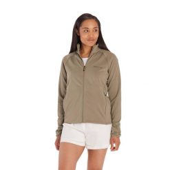 Bluza polarowa damska Marmot Leconte Fleece. Brązowe bluzy bez kaptura damskie Marmot, m, z polaru. Za 249.99 zł.