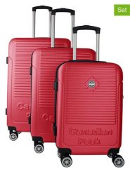 Canadian Peak 3-częściowy zestaw "Santiagoeak" w kolorze czerwonym rozmiar: onesize. Czerwone walizki Canadian Peak, bez wzorów, z materiału. Za 404.99 zł.