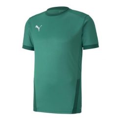 Koszulka do piłki nożnej męska Puma teamGOAL 23 Jersey. Zielone t-shirty sportowe męskie Puma, m, z jersey, bez ramiączek, do piłki nożnej. Za 77.97 zł.