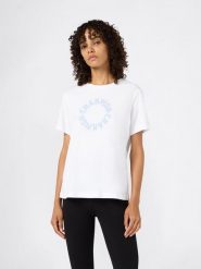 Champion Koszulka w kolorze białym rozmiar: S. Białe bluzki damskie CHAMPION, s, bez wzorów, z bawełny, bez kołnierzyka, bez ramiączek. Za 61.46 zł.