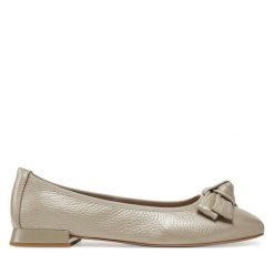 Baleriny Caprice. Szare baleriny damskie Caprice, bez wzorów, bez obcasa. Za 279.99 zł.