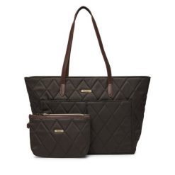 Torebka Barbour. Brązowe torebki klasyczne damskie Barbour, bez wzorów, bez dodatków. Za 524.99 zł.