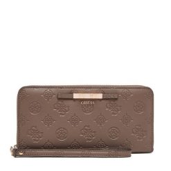 Portfel Guess. Brązowe portfele damskie Guess, z aplikacjami. Za 294.99 zł.