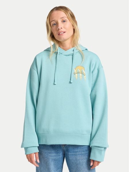 Billabong Bluza Ready And Set EBJSF00184 Turkusowy Loose Fit. Niebieskie bluzy bez kaptura damskie Billabong, m, z bawełny. Za 299.99 zł.