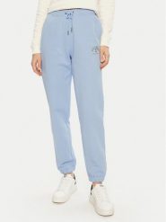 Guess Jeans Spodnie dresowe W5RB63 K68I4 Niebieski Regular Fit. Niebieskie jeansy damskie Guess Jeans, xl, z aplikacjami, z bawełny. Za 169.99 zł.