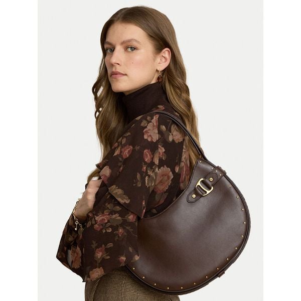Torebka LAUREN RALPH LAUREN. Brązowe torebki klasyczne damskie Lauren Ralph Lauren, bez wzorów, bez dodatków. Za 1,899.00 zł.