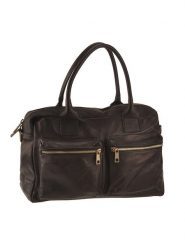 Lia Biassoni Skórzana torebka w kolorze czarnym - 48 x 33 x 20 cm rozmiar: onesize. Czarne torebki klasyczne damskie Lia Biassoni, bez wzorów, z materiału, bez dodatków. Za 347.99 zł.