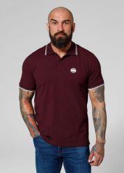 Koszulka męska Pitbull Polo Pique Stripes Regular. Brązowe koszulki polo męskie PITBULL, na lato, m, bez wzorów, z bawełny, bez ramiączek. Za 139.00 zł.