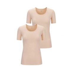 T-shirt damski Falke Daily Comfort (x2). Brązowe t-shirty damskie Falke, s, bez wzorów, z bawełny, bez kołnierzyka. Za 243.00 zł.