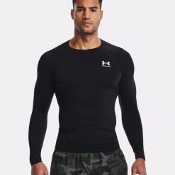 Koszulka fitness męska Under Armour Ua Hg Armour Comp LS. Czarne t-shirty sportowe męskie Under Armour, m, bez ramiączek, do biegania. Za 213.00 zł.
