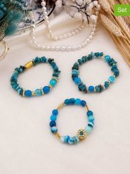 L'Atelier de Gaia Bransoletki (3 szt.) rozmiar: onesize. Niebieskie bransoletki damskie L'Atelier de Gaia, z mosiądzu. Za 55.95 zł.