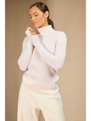 Perfect Cashmere Kaszmirowy golf "Elly" w kolorze kremowym rozmiar: XL. Brązowe golfy damskie Perfect Cashmere, xl, bez wzorów, z kaszmiru, bez ramiączek. Za 478.99 zł.