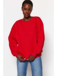 Trendyol Bluza w kolorze czerwonym rozmiar: M. Czerwone bluzy bez kaptura damskie Trendyol, m, z bawełny. Za 79.03 zł.