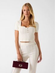 Guess Top 180186 Beżowy Classic Fit. Brązowe topy damskie Guess, l, z aplikacjami, bez ramiączek. Za 269.99 zł.