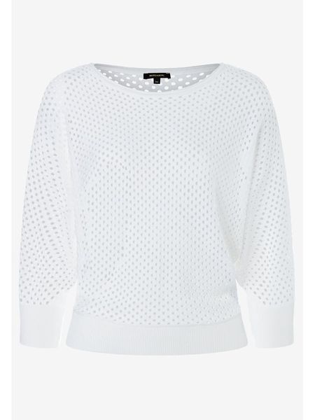 More & More Sweter w kolorze białym rozmiar: 42. Białe swetry klasyczne damskie MORE & MORE, bez kołnierzyka. Za 124.95 zł.