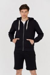GUESS Czarna męska bluza z kapturem Slim Fit, Rozmiar S. Czarne bluzy z kapturem męskie Guess, m. W wyprzedaży za 354.99 zł.