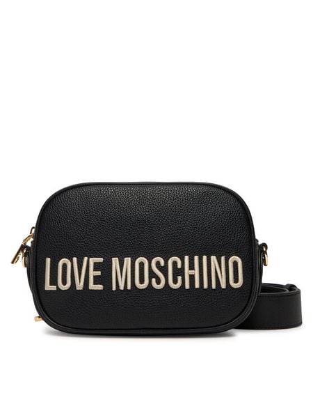 LOVE MOSCHINO Torebka JC4107PP1NLT1000 Czarny. Czarne listonoszki damskie Love Moschino, bez wzorów, ze skóry, bez dodatków. Za 599.99 zł.