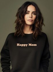 WOOOP Bluza "Happy Mom" w kolorze czarnym rozmiar: L. Czarne bluzy bez kaptura damskie Wooop, l, z bawełny. Za 96.37 zł.