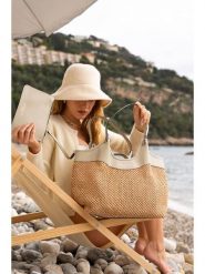 Maison héritage PARIS Skórzana torebka "St Barths" w kolorze beżowym - 38 x 49 x 16 cm rozmiar: onesize. Brązowe torebki klasyczne damskie maison héritage PARIS, bez wzorów, z materiału, bez dodatków. Za 391.99 zł.